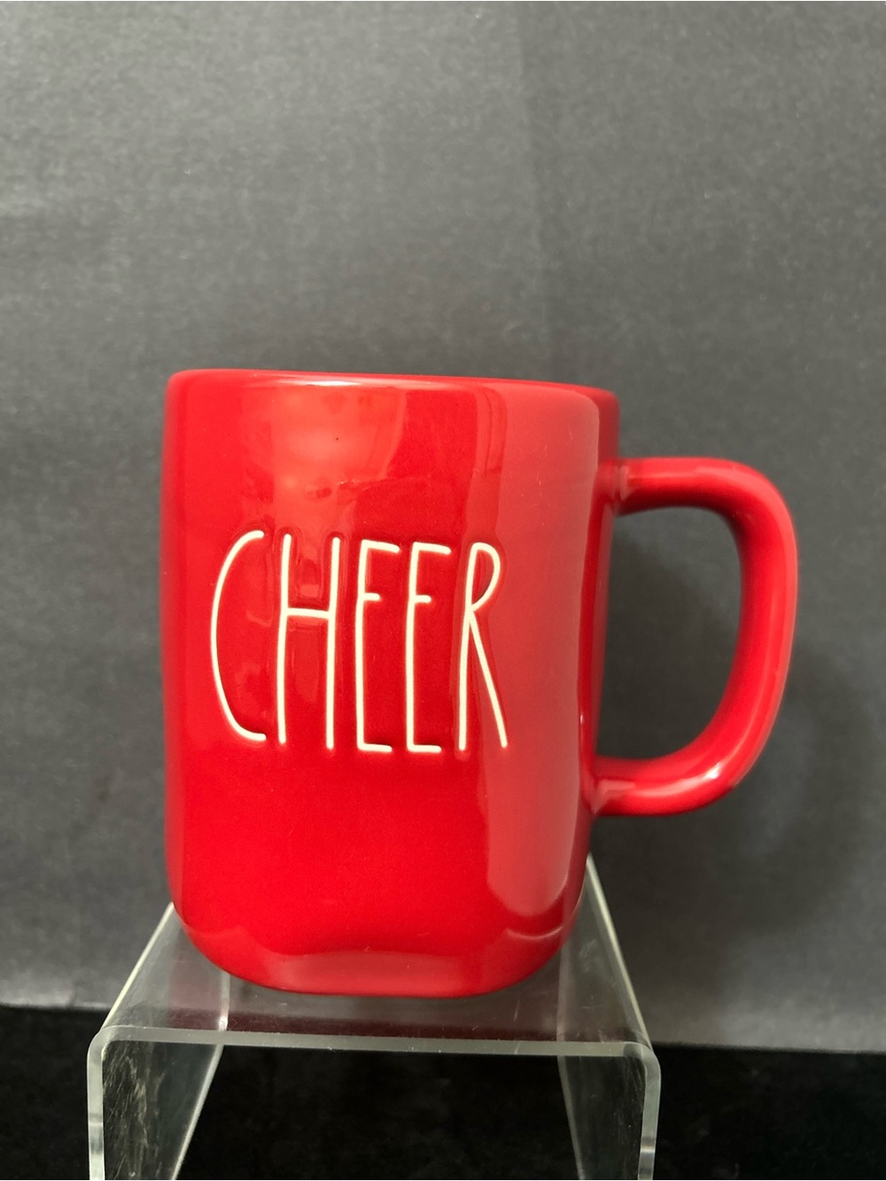 Rae Dunn Red CHEER Ceramic Mug